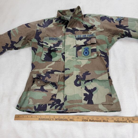 Military Shirt Mens Size Medium US Army Woodland Camo Winter Cold Y2k Gorpcore - Picture 6 of 16
